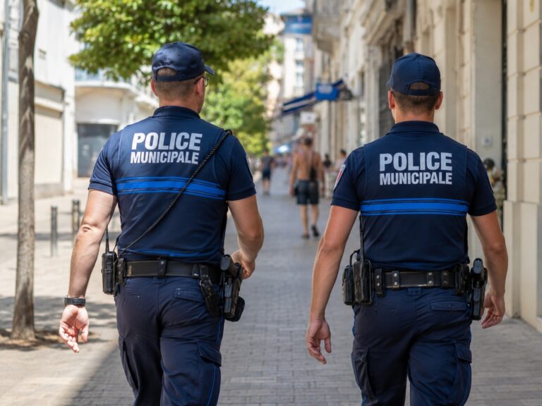 Agents de police municipale en patrouille urbaine, radio au ceinturon : le PoC au service de la coordination des forces de l'ordre